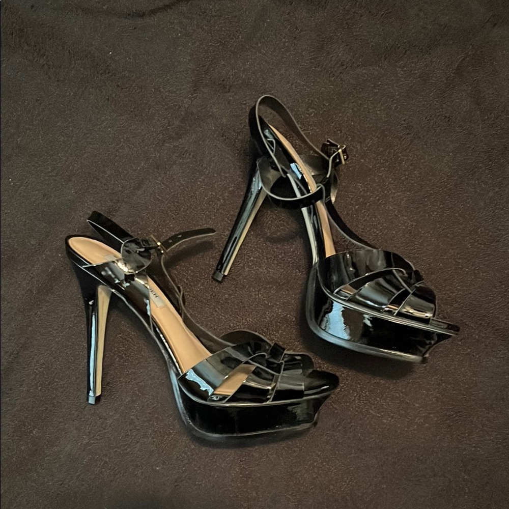 Steve Madden Black Platform Heels